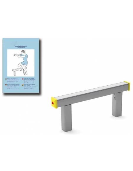 Trave per salti con struttura realizzata in alluminio - staffe in acciaio zincato - cm 105x10x40h