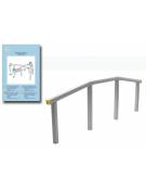 Struttura per salti e passaggi in legno lamellare e protezione in plastica - cm 362x10x129h