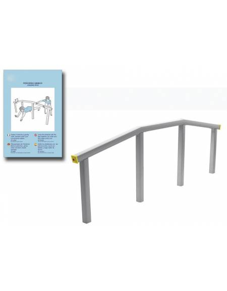 Struttura per salti e passaggi in legno lamellare e protezione in plastica - cm 362x10x129h