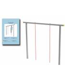 Struttura per arrampicata in legno lamellare e protezione in plastica - cm 305x10x269h