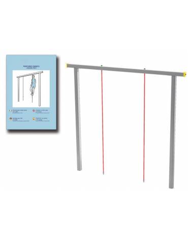 Struttura per arrampicata in legno lamellare e protezione in plastica - cm 305x10x269h