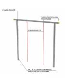 Struttura per arrampicata in legno lamellare e protezione in plastica - cm 305x10x269h