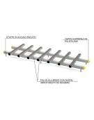 Attrezzatura a binario realizzata in alluminio - cm 305x100x25h