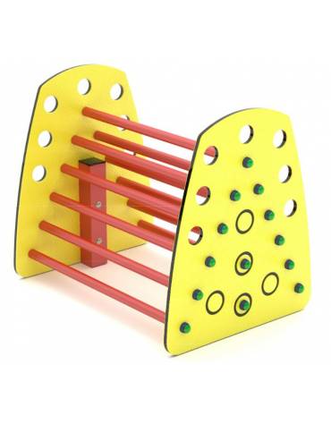 Gioco d’arrampicata a forma di formaggio, srtuttura in alluminio,pannelli in HDPE - cm 85x63x73h