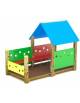 Casetta gioco con verandina e panchine interne - cm 131x222x172h