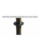 Boccola con chiave per dissuasore standard amovibile diametro 80 mm