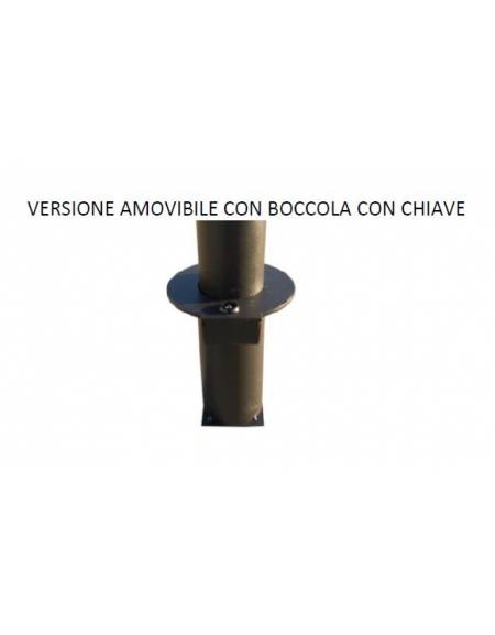 Boccola con chiave per dissuasore standard amovibile diametro 80 mm
