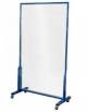 Specchio liscio, antinfortunistico, trasportabile con ruote cm. 100x170h