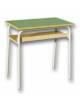 Banco monoposto con sottopiano in conglomerato ligneo - STRUTTURA Ø mm.28 - CM 70X50X71H - GRANDEZZA 5