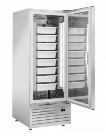 Armadio Refrigerato GN 2/1 monoblocco in Lamiera Preverniciata Bianca a temperatura normale per Pesce cm 71x80x203h