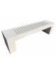 PANCHINA LINEARE CON FORI IN CEMENTO COLORE GRIGIO PIETRA PER ESTERNO - CM 220X60X50H
