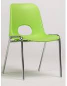 Seggiolina impilabile ignifuga con acciao telaio cromato Ø 18 mm per scuola materna  cm 37x39x30h