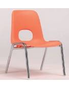 Seggiolina impilabile ignifuga con acciao telaio cromato Ø 18 mm per scuola materna  cm 37x39x30h