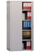 Armadio metallico a porte battenti con serratura e 4 ripiani regolabili cm. 100x45x200h