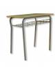 Banco monoposto con sottopiano in griglia metallica e senza poggiapiedi - STRUTTURA Ø mm.28 - CM 70X50X71H - GRANDEZZA 5