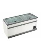 Isola statica con vetro piatto scorrevole e sbrinamento automatico - temp. -21°/- 18°C - Classe D - cm 210x85x87h