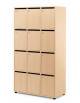 CARTELLIERA CASELLARIO INSEGNANTI 12 VANI IN LEGNO CON SERRATURA CM 100X45X180H
