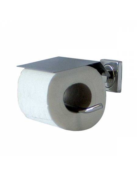 Porta rotolo carta igienica maxi di acciaio. Completo di organi di fissaggio per fissare a parete