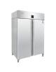 Armadio congelatore inox AISI 304 - GN 2/1 - 2 porte - 1300 litri - capacità di esercizio -22°C/-17°C - mm 1314×805×2075h
