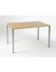 TAVOLO MENSA MULTIUSO RETTANGOLARE, STRUTTURA METALLICA,PIANO SUPERIORE IN LEGNO cm. 160 x 80 x 73 h