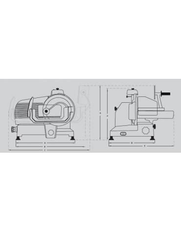 Affettacarne professionale / Affettatrice per carne lama 37