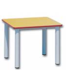 TAVOLINO QUADRATO 4 POSTI CON GAMBE IN TUBOLARE DIAMETRO MM 40 - CM 60x60x45h