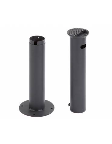 Posacenere spegnisigarette a colonna in acciaio con modulo posacenere estraibile  - cm Ø12x87h
