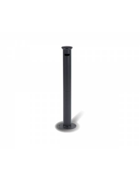 Posacenere spegnisigarette a colonna in acciaio con modulo posacenere estraibile  - cm Ø12x87h