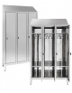 Armadio Spogliatoio inox AISI 304 Tre Posti a 3 Ante con tetto inclinato Dimensioni cm 120x40x215h