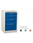 Cassettiera S1 per piani di lavoro ospedaliero - colore a scelta -  cm 52x43.5x81h