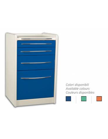 Cassettiera S1 per piani di lavoro ospedaliero - colore a scelta -  cm 52x43.5x81h