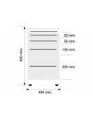 Cassettiera S1 per piani di lavoro ospedaliero - colore a scelta -  cm 52x43.5x81h