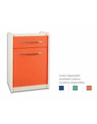 Cassettiera S10 per piani di lavoro ospedaliero - colore azzurro -  cm 52x43.5x81h