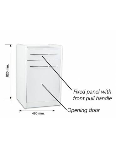Cassettiera S10 per piani di lavoro ospedaliero - colore azzurro -  cm 52x43.5x81h