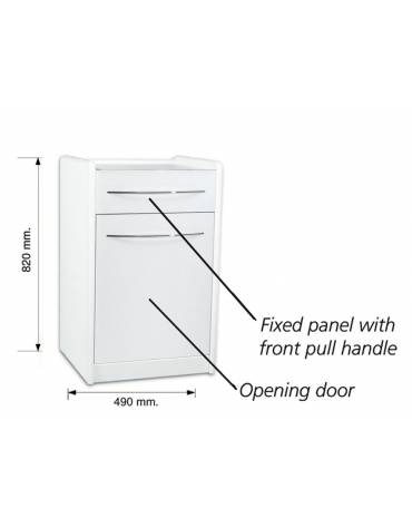 Cassettiera S10 per piani di lavoro ospedaliero - colore azzurro -  cm 52x43.5x81h