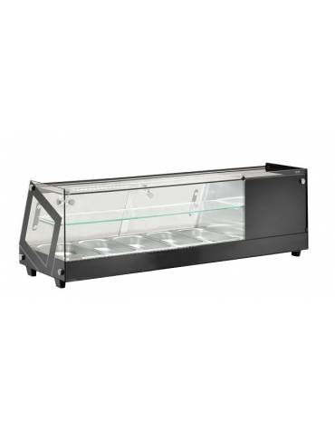 Vetrina refrigerazione statica - 1° piano lisco - 2° piano neutro mm 1438x395x350h