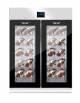 ARMADIO STAGIONATURA PER CARNE E FORMAGGI 2 PORTE A VETRO 1.400 LT - COMANDI TOUCH SCREEN EVERtouch - CM 150X85X208H