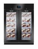 FRIGORIFERO STAGIONATURA PER CARNE E FORMAGGI COLORE NERO 2 PORTE A VETRO 1.400 LT-COMANDI TOUCH SCREEN EVERtouch-CM 150X85X208