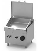 Brasiera a gas con ribaltamento manuale - Vasca inox Lt. 85 - DIMENSIONI CM.80x90x85h