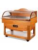 CARRELLO REFRIGERATO BUFFET FREDDO IN LEGNO CON CUPOLA E ILLUMINAZIONE A LED - CM 140x90x125H