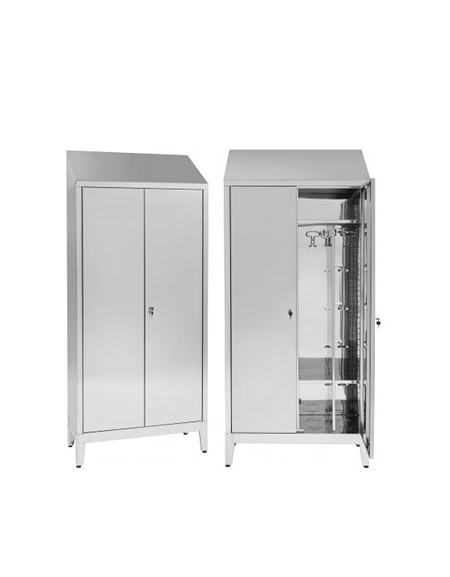 Armadio Spogliatoio Biposto a 2 Ante dim 95x40x215h inox430