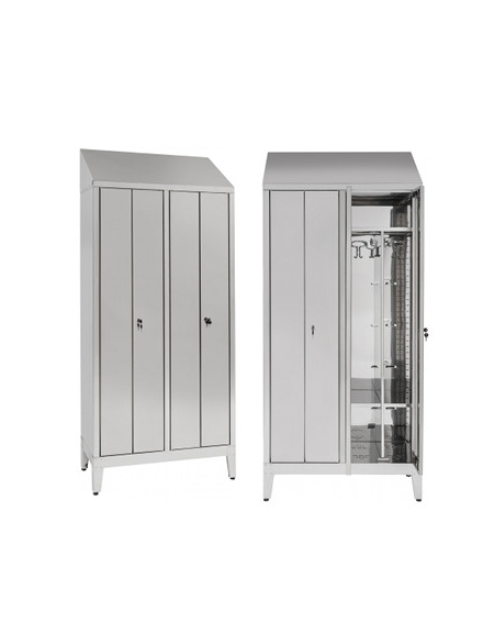 Armadio Spogliatoio Biposto a 4 Ante dim 95x40x215h inox430