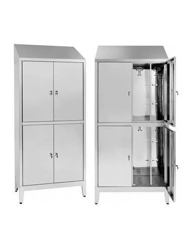 Armadio Spogliatoio Quattro Posti dim 95x40x215h inox430