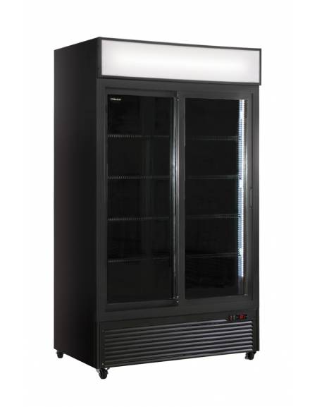 Vetrina doppia porta scorrevole per bibite  cm 120x73x203,5h