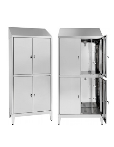 Armadio Spogliatoio Quattro Posti dim 95x50x215h inox430