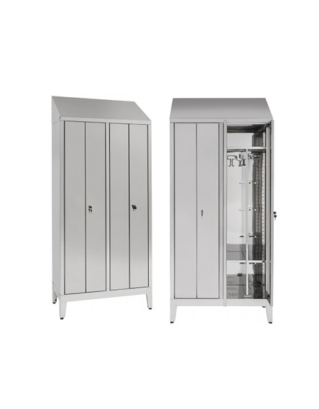 Armadio Spogliatoio Biposto a 4 Ante dim 95x50x215h inox430 Armadio Spogliatoio Biposto a 4 Ante dim 95x50x215h inox430
