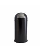 Gettacarte laccato nero, Lt 45 Push inox - Ø cm 30x88