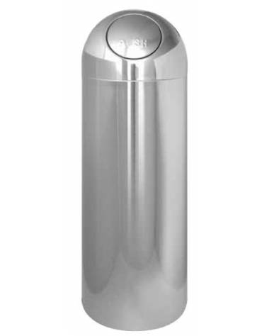 Gettacarte tondo in acciaio inox - Capacità Lt 45 - Push inox - Ø cm 30x83h