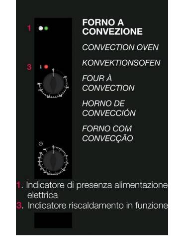 Forno professionale a gas ventilato senza umidificatore 5 teglie