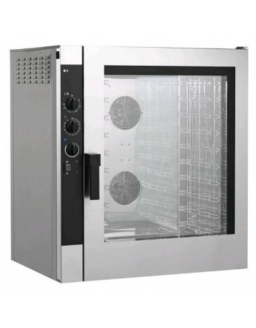 Forno professionale a gas ventilato con umidificatore 10 teglie